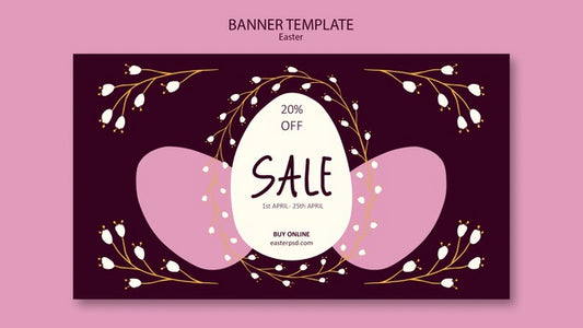Free Easter Weekend Sales Banner Template Psd