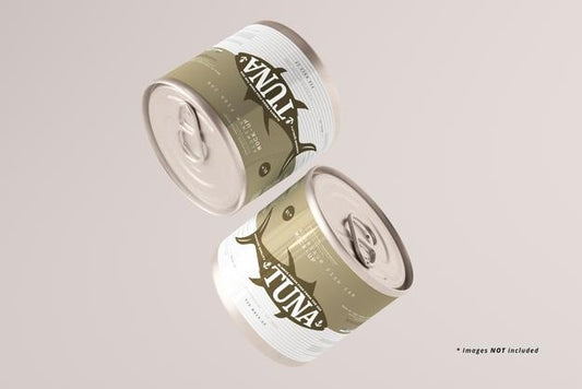 Free Easy Open Aluminum Food Can Mockup Psd