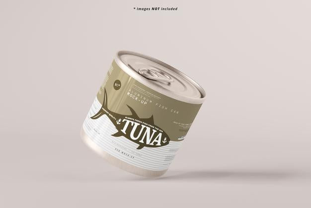 Free Easy Open Aluminum Food Can Mockup Psd