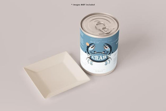 Free Easy Open Large Food Can Mockup Psd