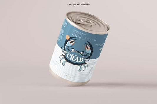 Free Easy Open Large Food Can Mockup Psd