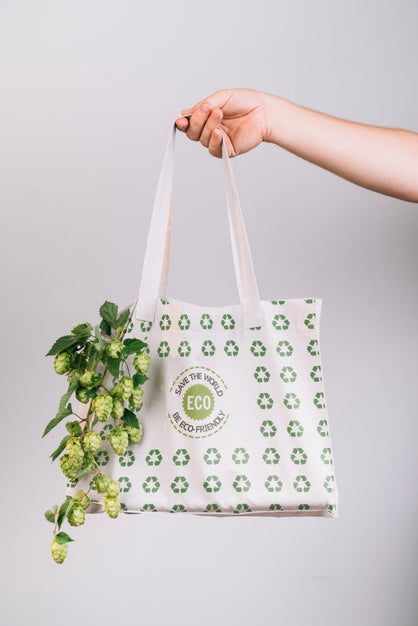 Free Eco Friendly Bag With Mock-Up Psd