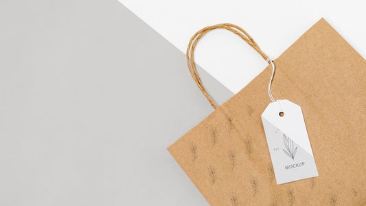 Free Eco-Friendly Paper Bag And Price Tag Mock-Up Psd