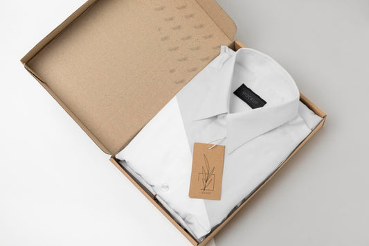Free Eco-Friendly Price Tag On Formal Shirt Mock-Up Psd