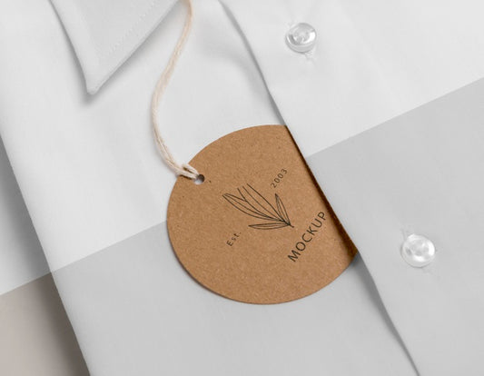 Free Eco-Friendly Price Tag On Formal Shirt Mock-Up Psd