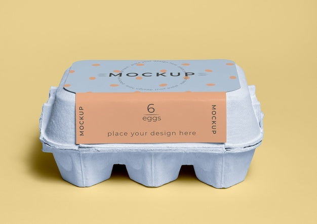 Free Ecologic Eggs Packaging Design Mockup Psd