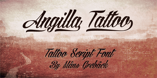 Free Angilla Tattoo Font