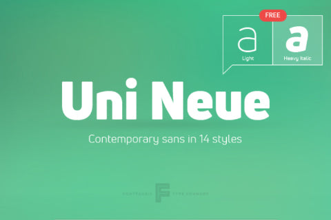Free Uni Neue Demo Typeface