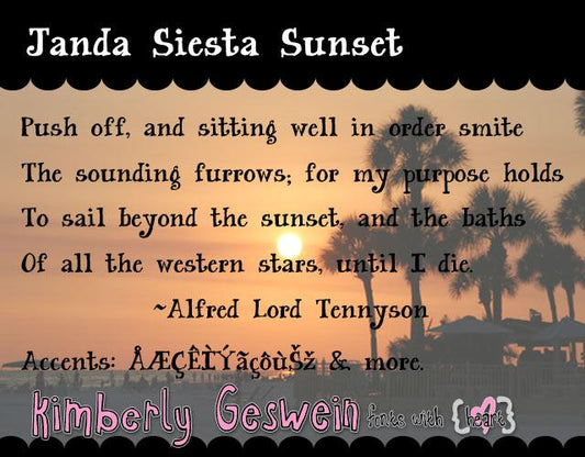 Free Janda Siesta Sunset Font