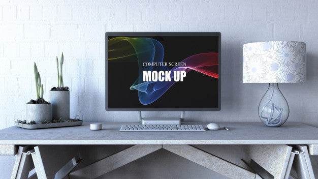 Free Editable Computer Screen Mock Up Psd – CreativeBooster