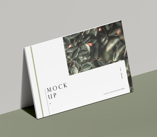 Free Editorial Magazine Mock-Up With Nature Leaning On A Wall Psd