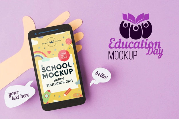 Free Education Day Concept Mock-Up Psd