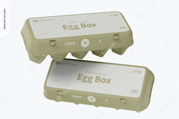Free Egg Boxes Mockup, Floating Psd