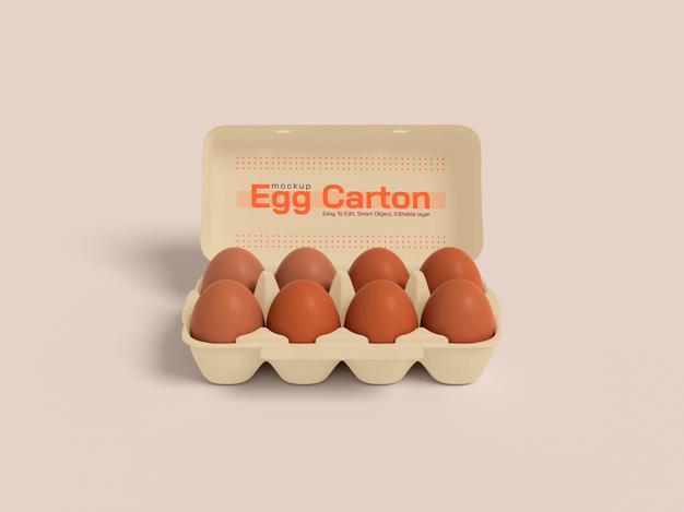 Free Egg Carton Box Mockup Psd