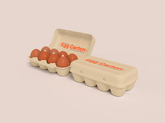Free Egg Carton Box Mockup Psd