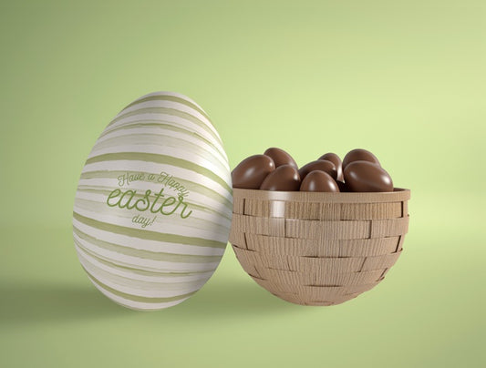 Free Egg Shape With Small Chocolate Eggs Psd