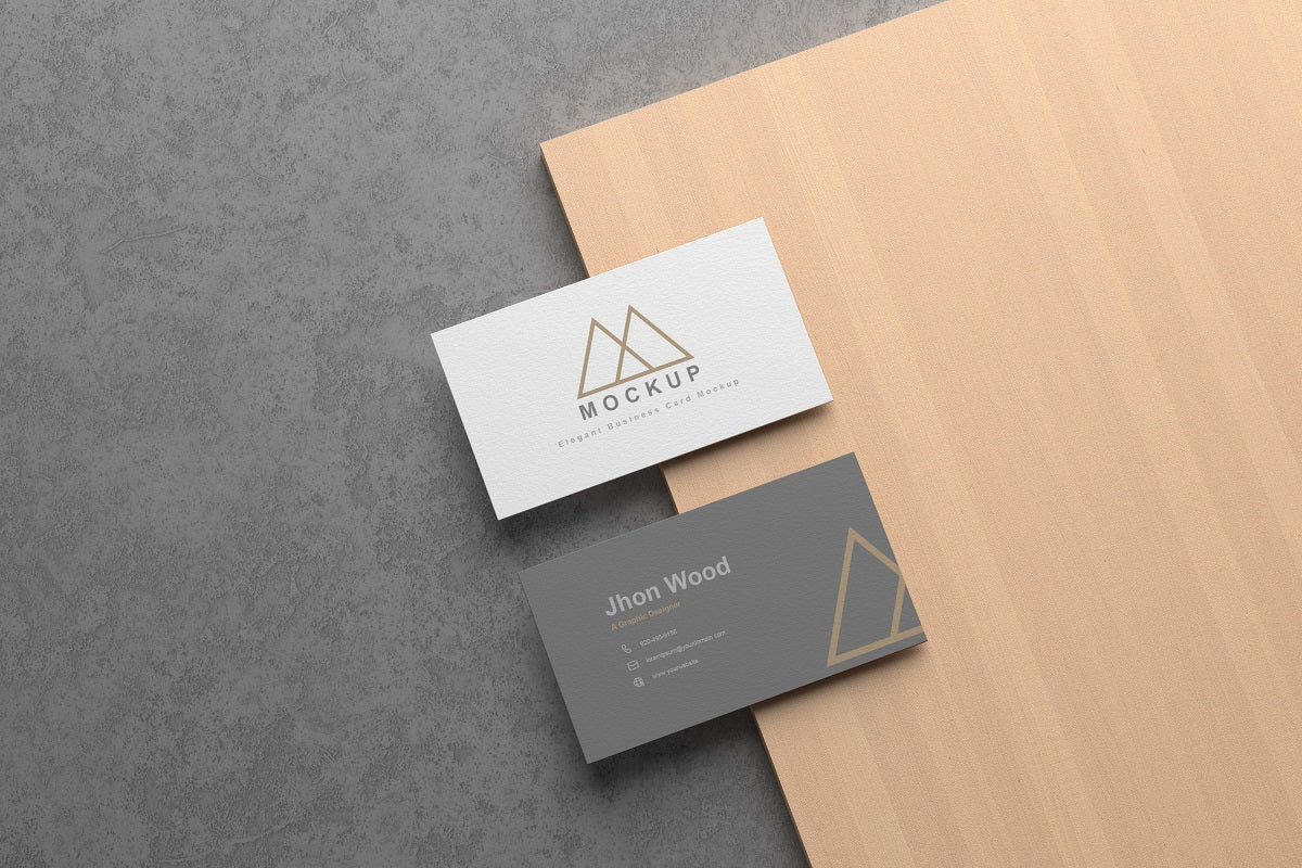 Free Elegant Business Card Mockup