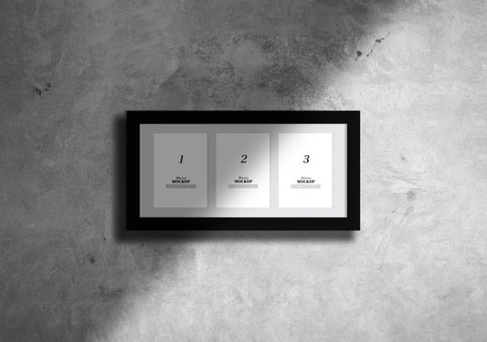 Free Elegant Frames Mock-Up With Shadow Psd