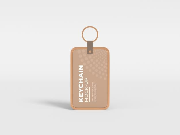 Free Elegant Metal Border Leather Keychain Mockup Psd – CreativeBooster