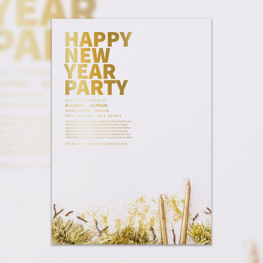Free Elegant New Year Cover Template Psd