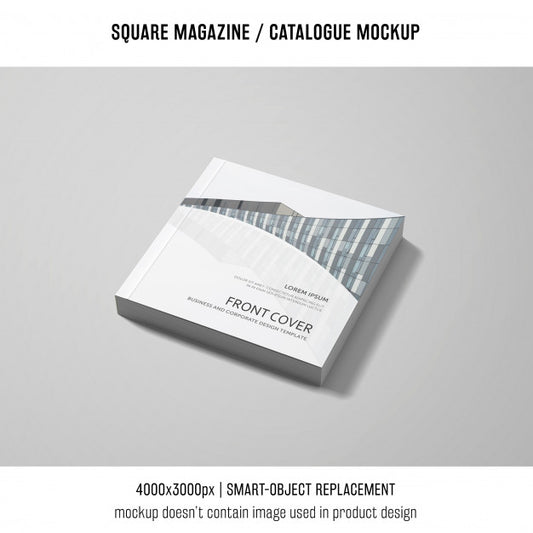 Free Elegant Square Magazine Or Catalogue Mockup Psd