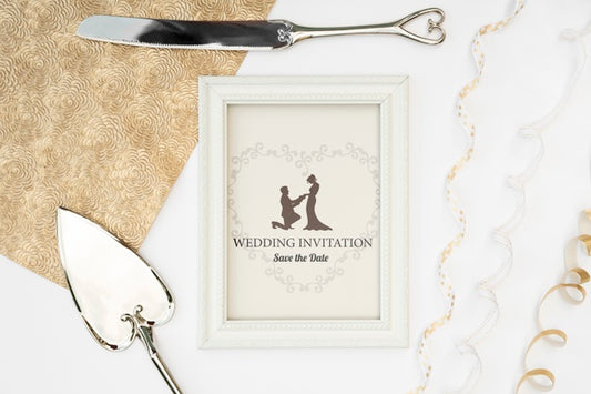 Free Elegant Wedding Invitation Frame Psd