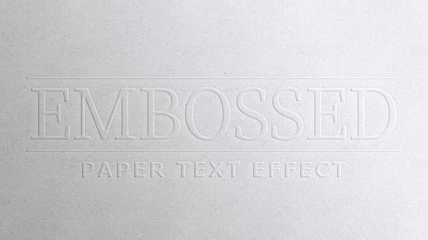 Free Embossed Paper Text Effect Psd