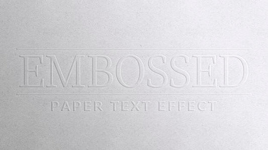 Free Embossed Paper Text Effect Psd