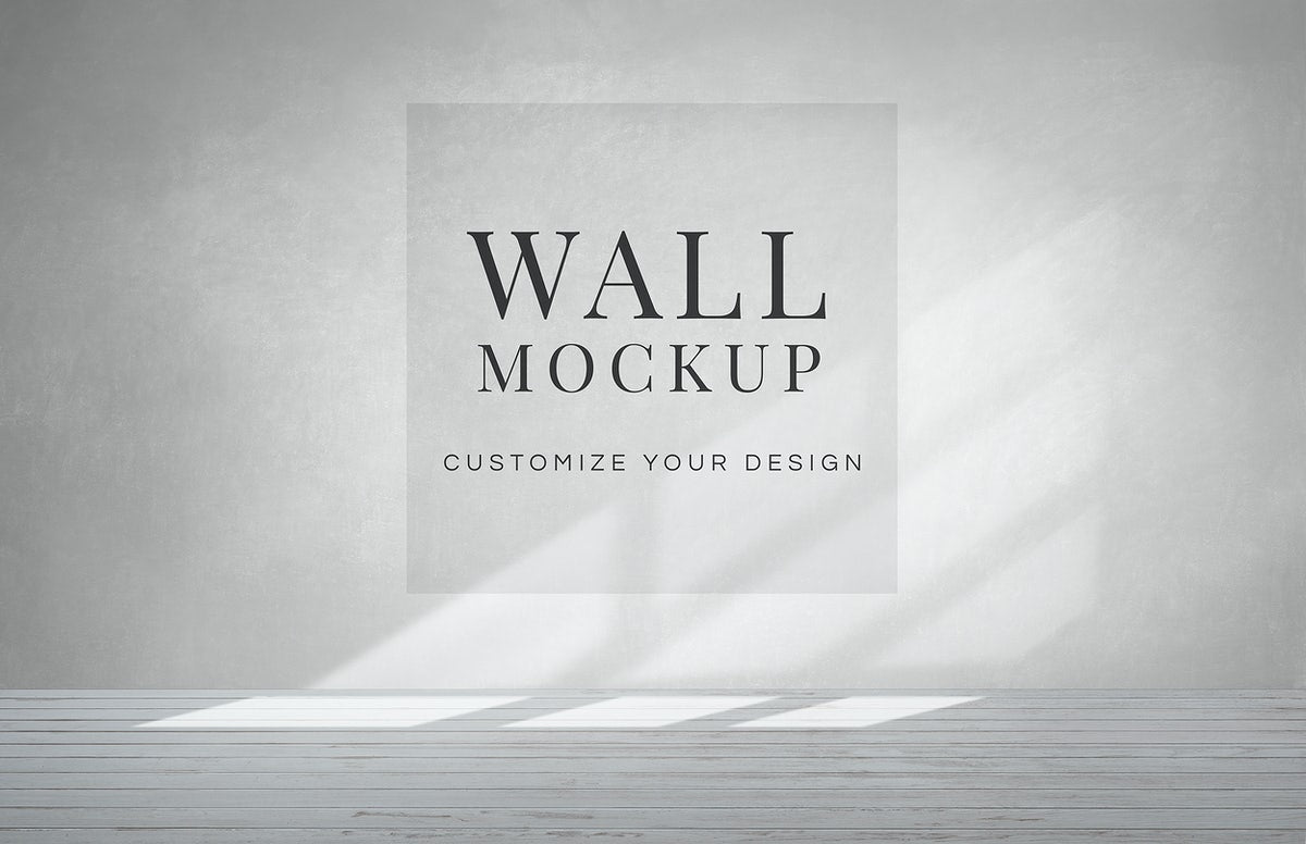 Free Empty Room With A Gray Wall Mockup