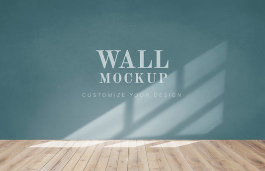 Free Empty Room With A Green Wall Mockup Psd