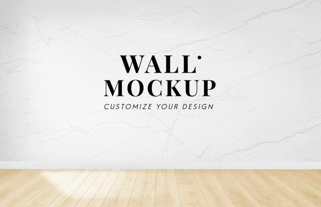 Free Empty Room With A White Wall Mockup Psd