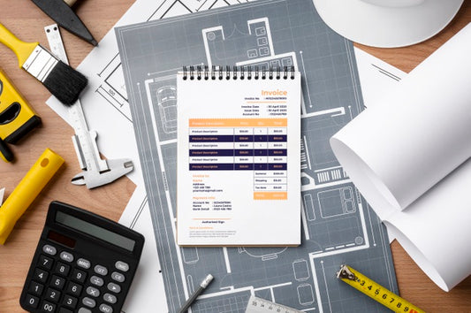 Free Engineering Tools With Notepad Mock-Up Psd
