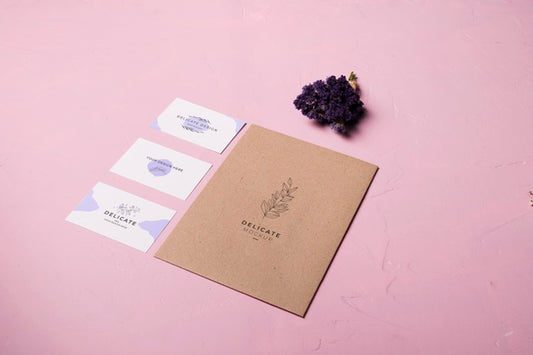 Free Envelope Design On Pink Background Psd