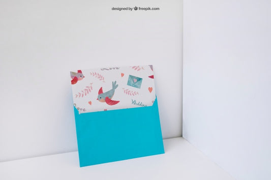 Free Envelope Leaning Against Wall Psd
