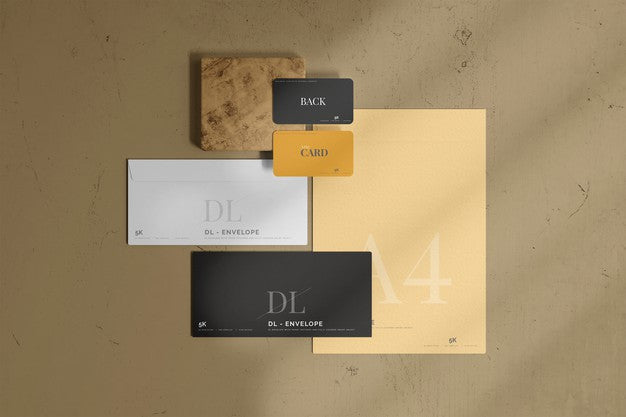 Free Envelope With Business Card Mockup Psd