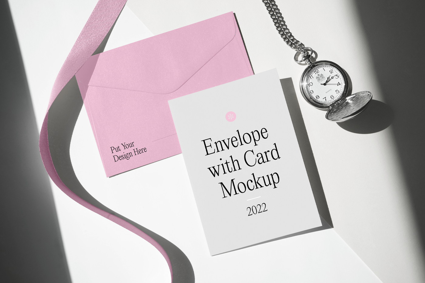 Free Envelope With Card Mockup