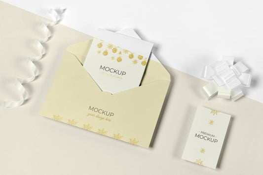 Free Envelope With Invitation Card For New Year Psd