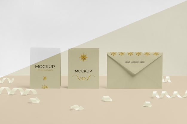 Free Envelope With Invitation Card Mock-Up Front View Psd