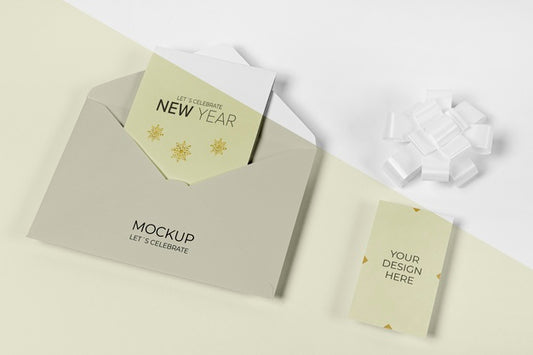 Free Envelope With Invitation Card Mock-Up Psd