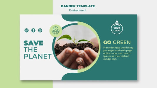 Free Environment Banner Template Mock-Up Psd