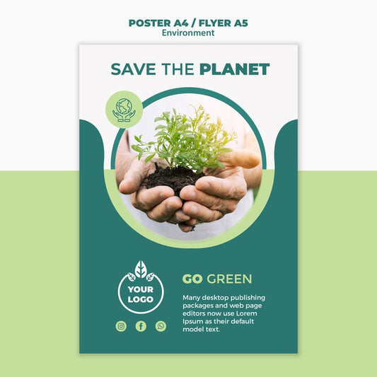 Free Environment Flyer Concept Mock-Up Psd