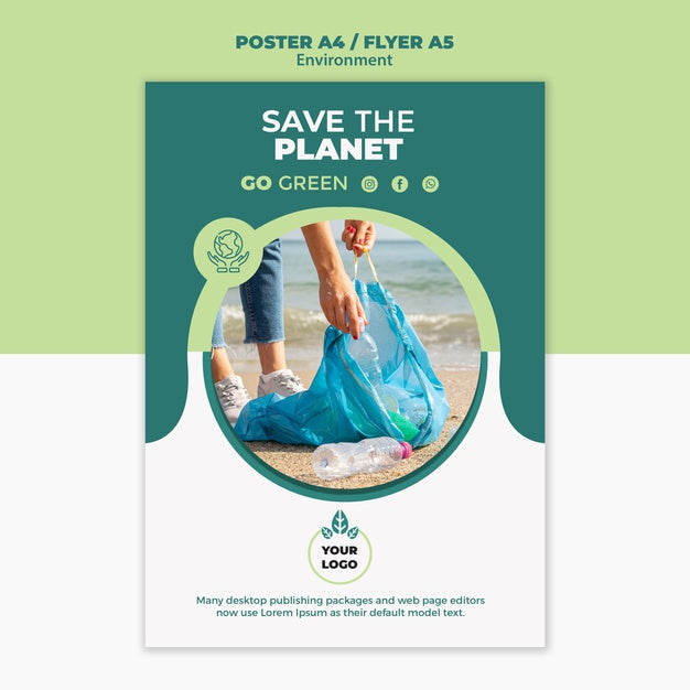 Free Environment Poster Concept Mock-Up Psd