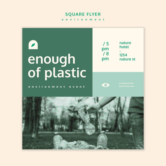Free Environment Square Flyer Concept Mock-Up Psd