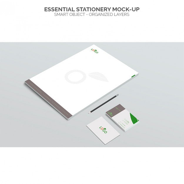 Free Essential Stationery Mock Up Psd