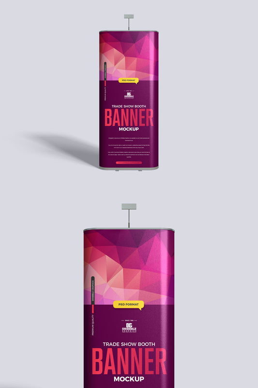 Free Exhibition Brand Promotion Booth Banner Mockup