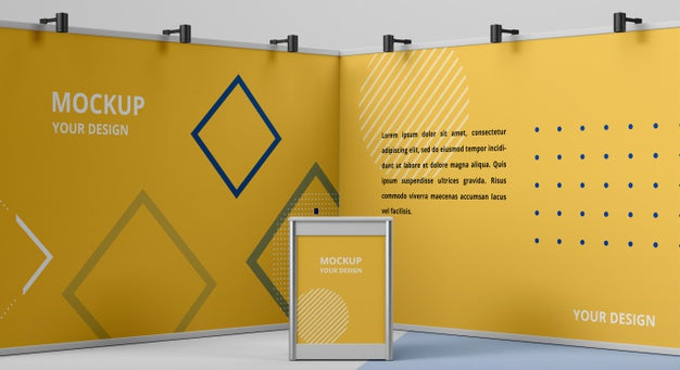 Free Exhibition Stand Mock-Up Arrangement Psd