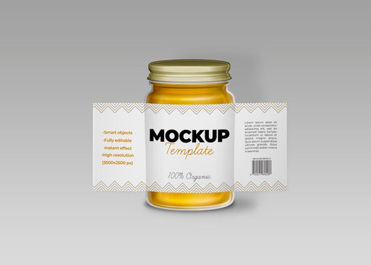 Free Extended Jar Label Mockup Psd
