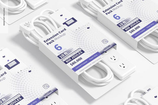 Free Extension Cord Packs Mockup Psd