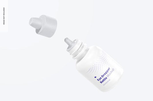 Free Eye Dropper Bottle Mockup, Floating Psd