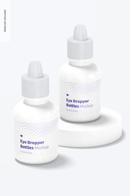 Free Eye Dropper Bottles Mockup Psd